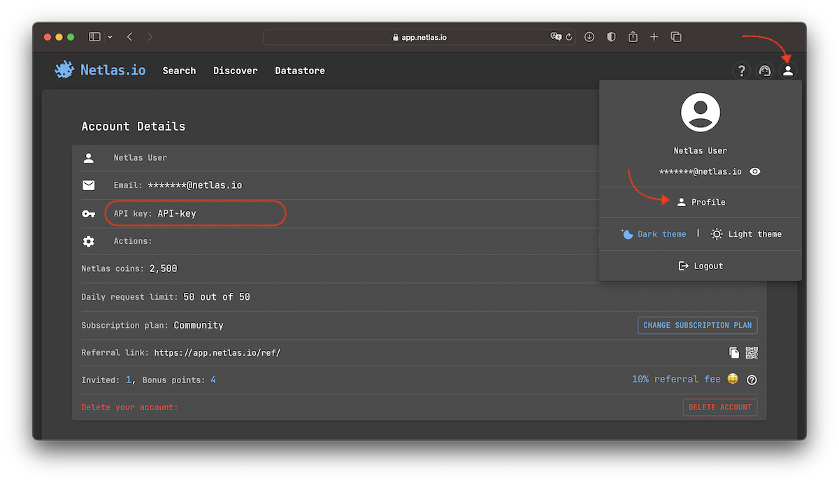 API-key access