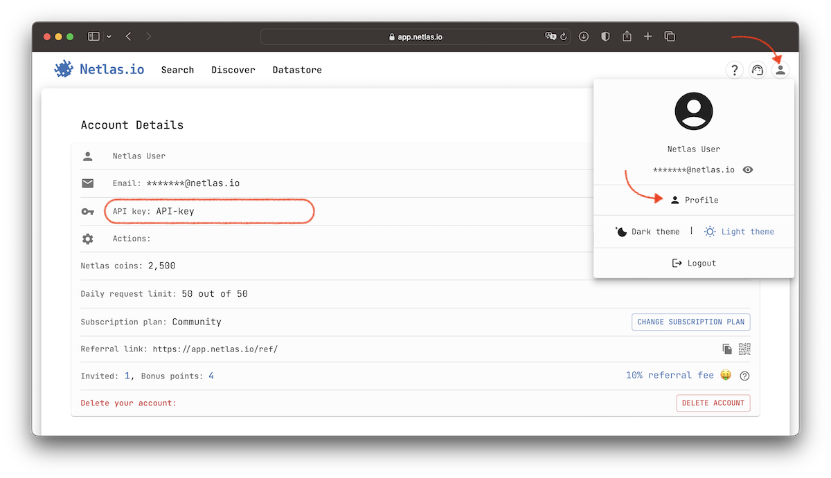API-key access