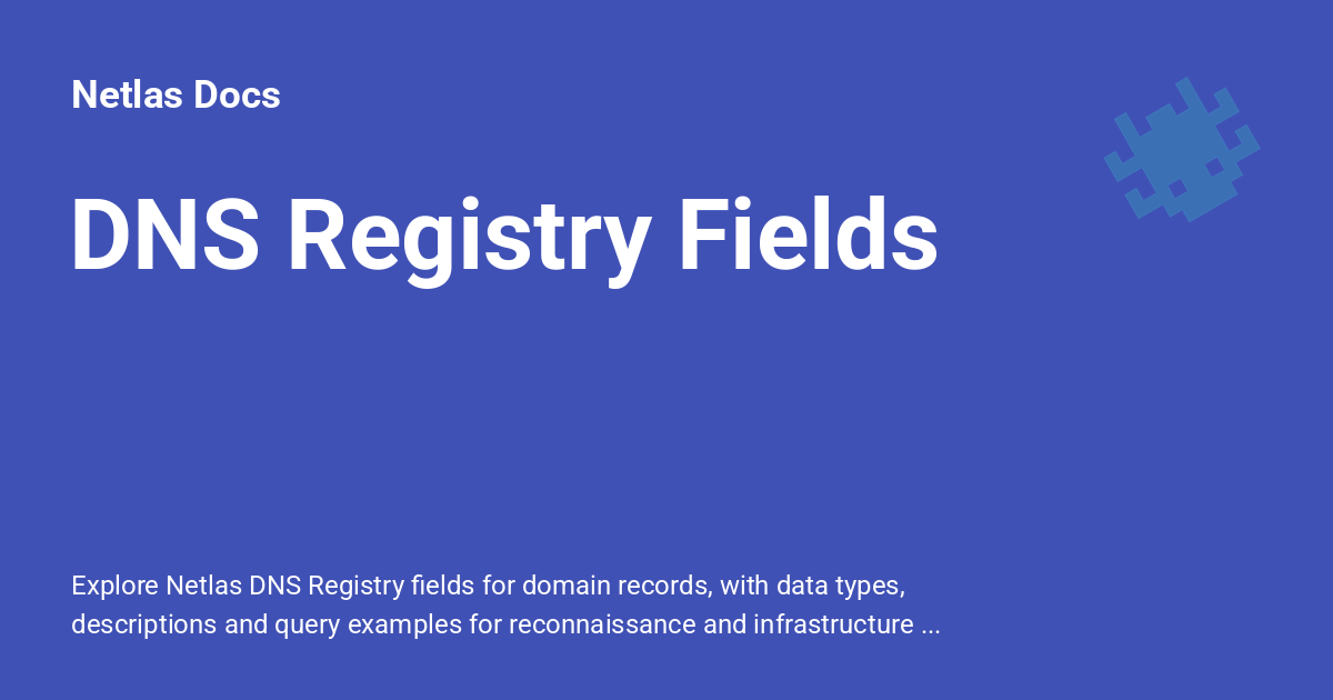 DNS Registry Fields - Netlas Docs